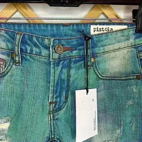 Pistola Jeans/ Pistola Denim Ripped Low Rise Distressed Skinny - Picture 2 of 5